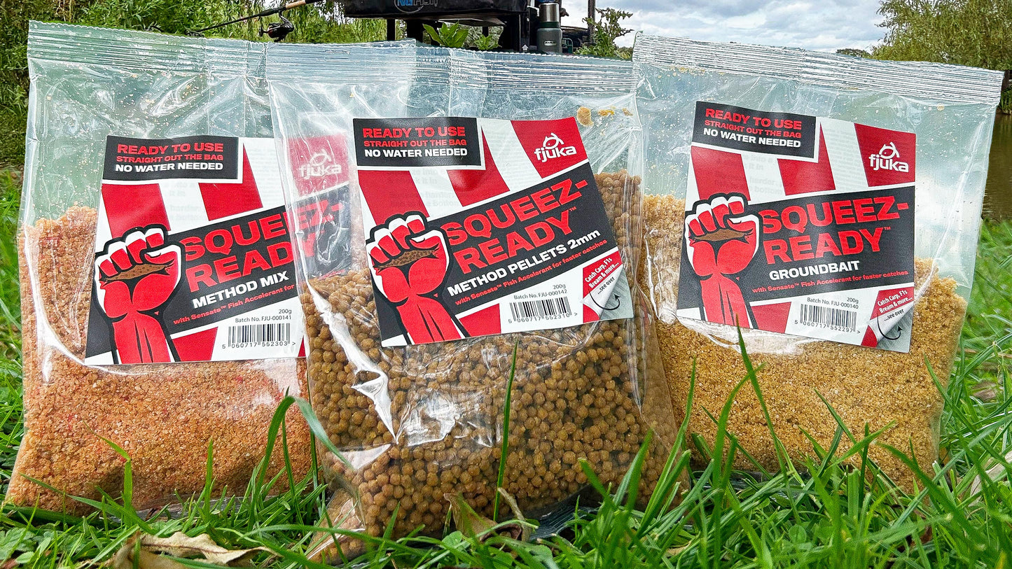 Fjuka Squeez-Ready Method Pellet 2mm | Ready-prepped Method Feeder Pellet | Carp, F1s, Tench, Bream Etc | 500g Bag