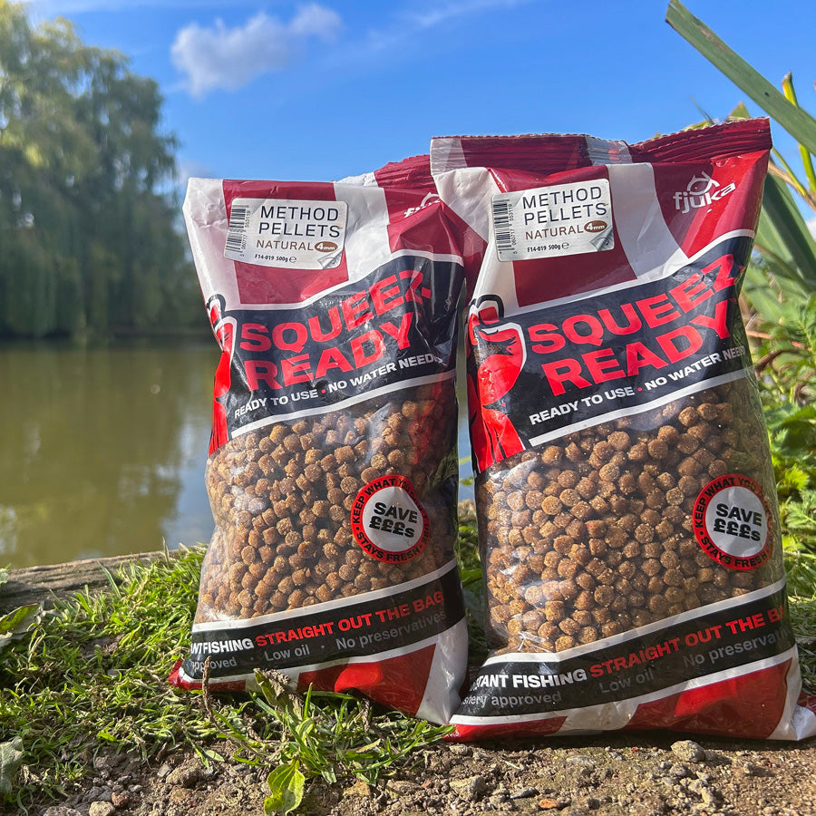 NEW IN -Fjuka Squeez-Ready Method Pellet - Ready-prepped 2mms in stock now in economic 1kg bags for £6.99. ▫ Ready-to-use 2mm pellets straight out of the bag, no water needed. Open and NEW IN -Fjuka Squeez-Ready Method Pellet - Ready-prepped 2mms in stock now in economic 1kg bags for £6.99. ▫ Ready-to-use 2mm pellets straight out of the bag, no water needed. Open and
