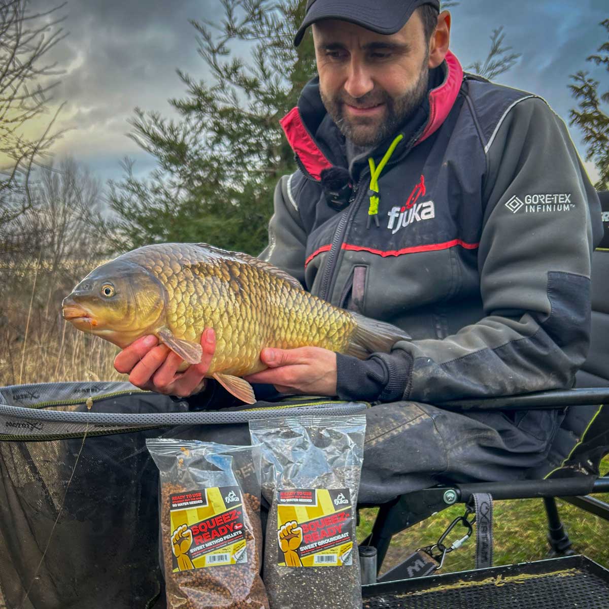 Fjuka Squeez-Ready Method Pellet 2mm | Ready-prepped Method Feeder Pellet | Carp, F1s, Tench, Bream Etc | 500g Bag